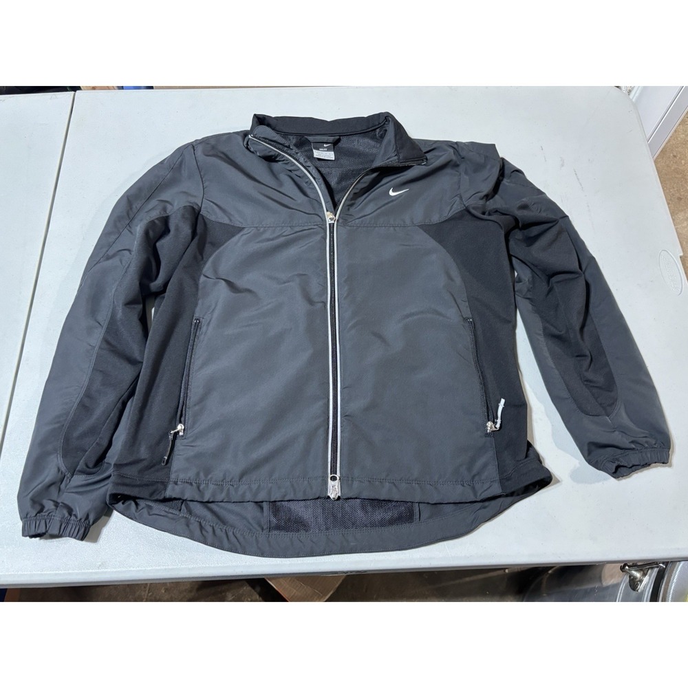 Vintage Nike FITSTORM Windbreaker Jacket Black M‎ Reflective Zip Pockets